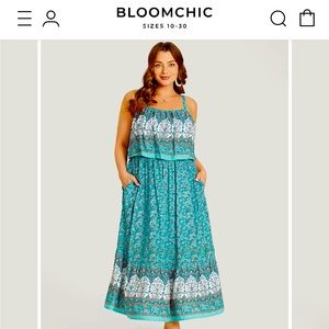 Bandana Print Pocket Gathering Flutter Hem Spaghetti Strap Dress